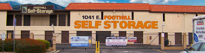 Foothill Self Storage front gate